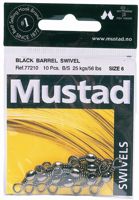 Mustad Black Barrel Swivels (77210)